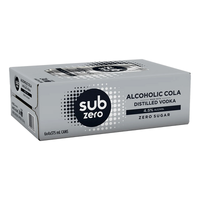 Sub Zero Alcoholic Cola 375ml Can Case of 24