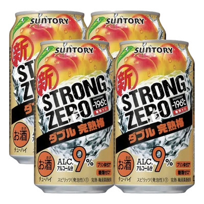 Suntory Strong Zero Double Ume Plum 9% 350ml Can 4 Pack