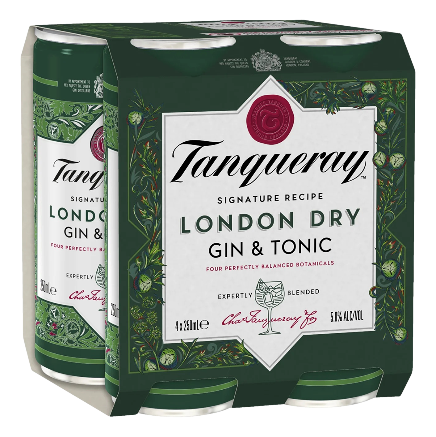 Tanqueray Gin & Tonic 250ml Can 4 Pack