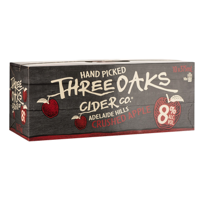 Three Oaks Apple Cider 8% 375ml Can 10 Pack