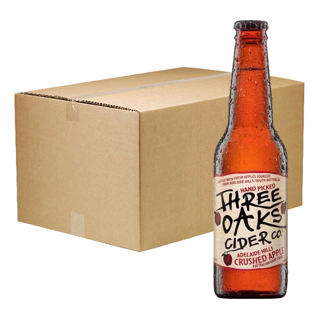 Three Oaks Crushed Apple Cider 5% 330ml Bottle Case of 24