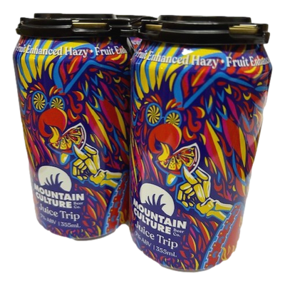 Mountain Culture Juice Trip Fruit Enhanced Hazy Pale Ale 355ml Can 4 Pack