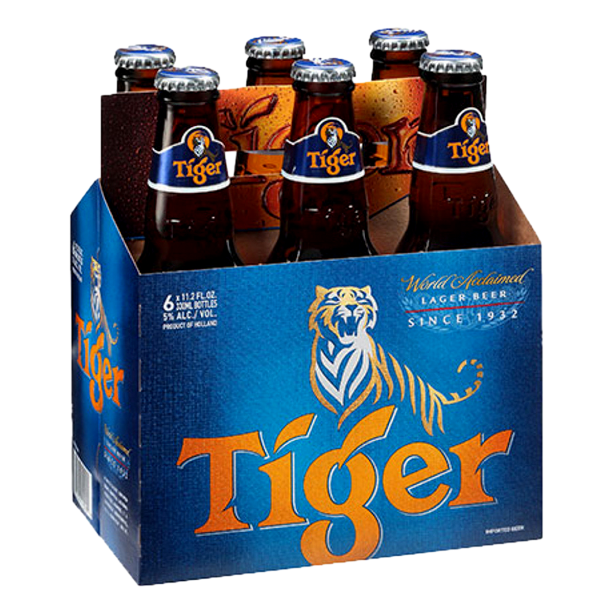 Tiger Lager 330ml Bottle 6 Pack