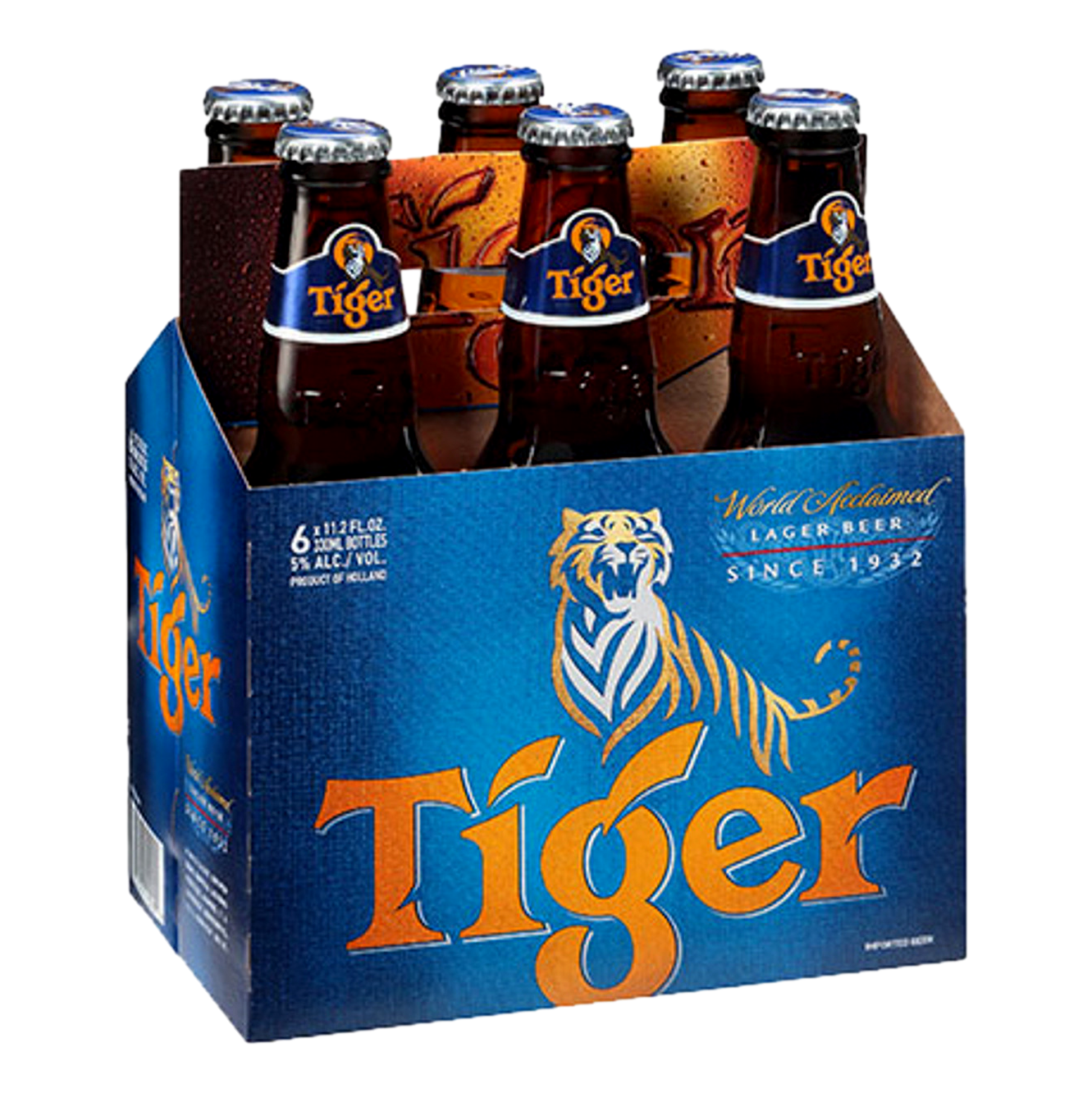 Tiger Lager 330ml Bottle 6 Pack