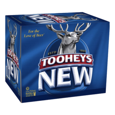 Tooheys New Lager 750ml Bottle Case of 12