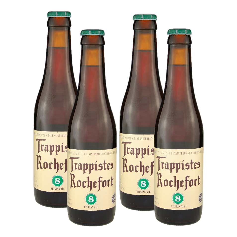 Rochefort Trappistes 8 Belgian Dark Ale 330ml Bottle 4 Pack