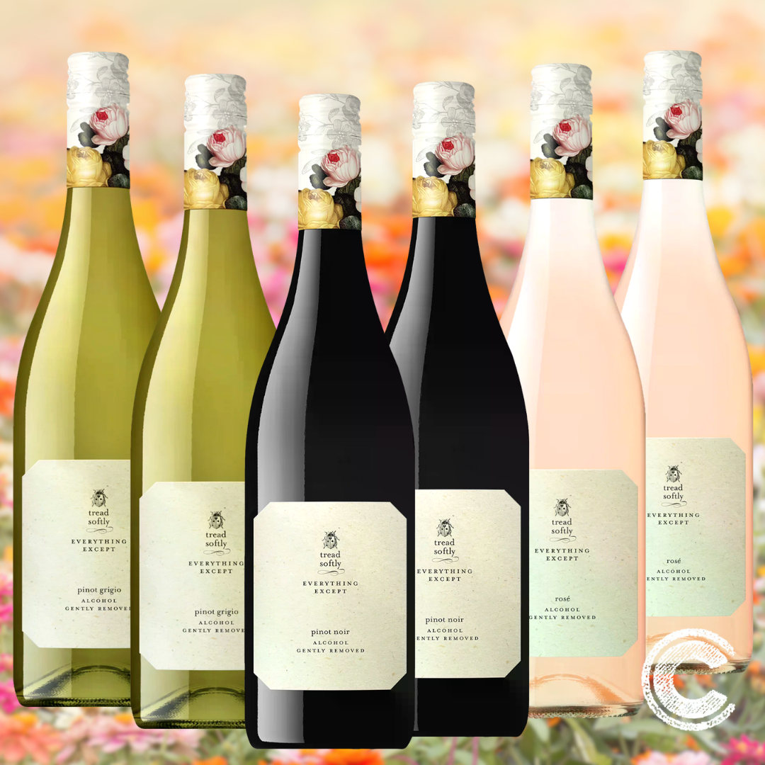 Mixed Non Alcoholic Wine 6 Pack - Tread Softly