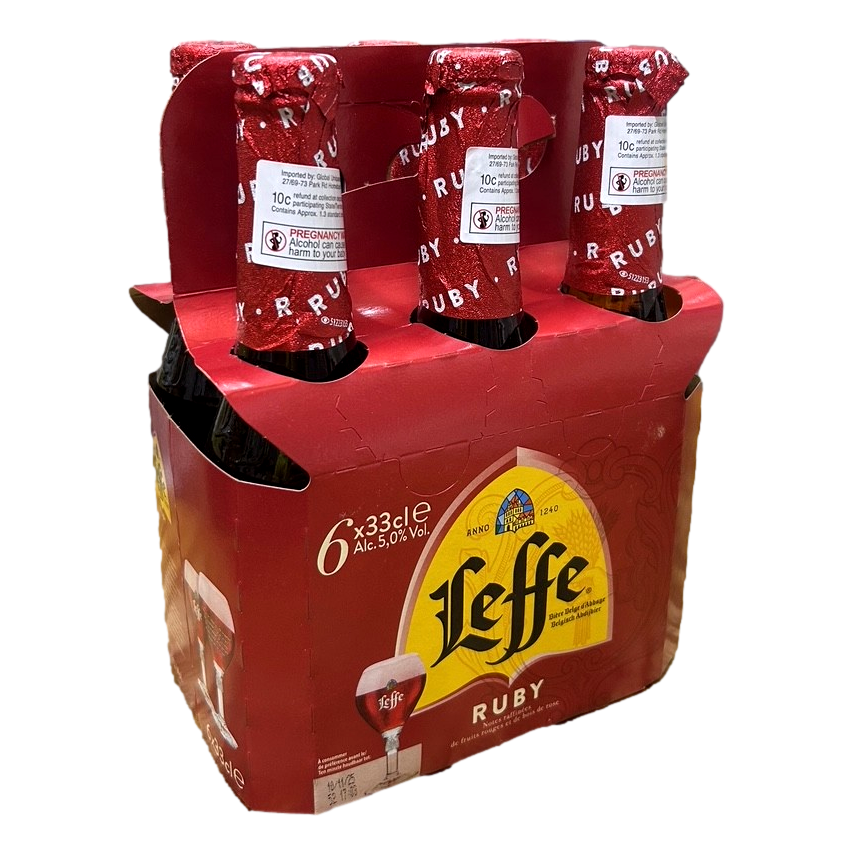 Leffe Ruby Fruited Red Ale 330 Bottle 6 Pack