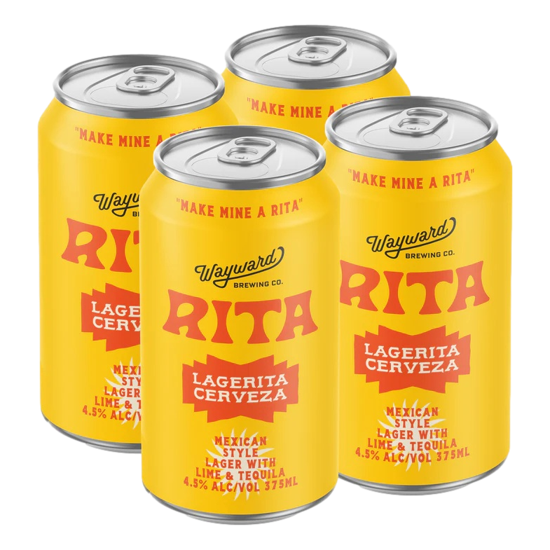 Wayward Rita Lagerita Cerveza 375ml Can 4 Pack