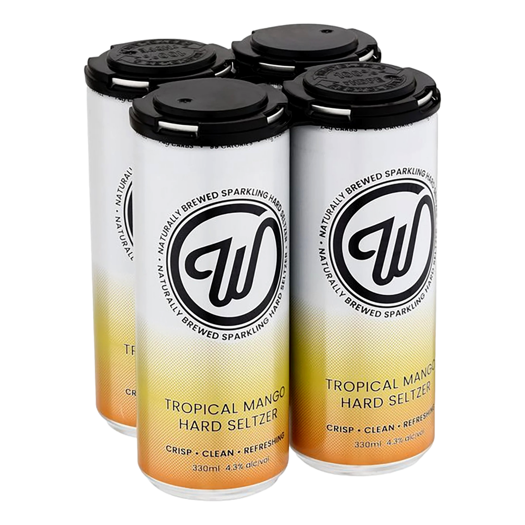Wayward W Hard Seltzer Mango 330ml Can 4 Pack