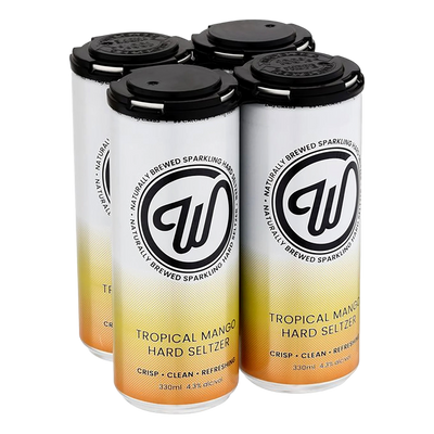 Wayward W Hard Seltzer Mango 330ml Can 4 Pack