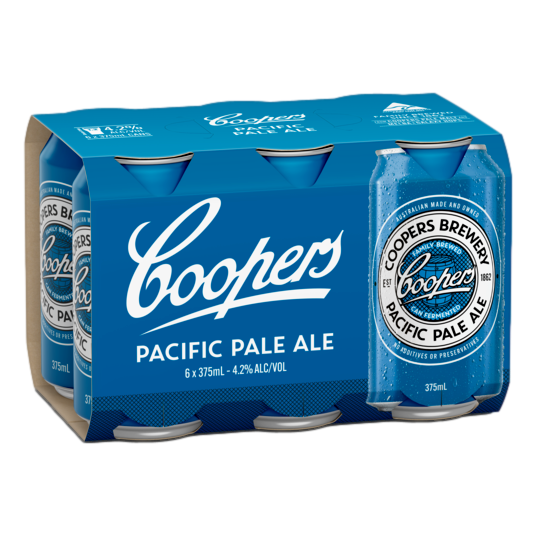 Coopers Pacific Pale Ale 375ml Can 6 Pack