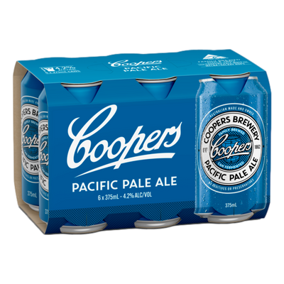 Coopers Pacific Pale Ale 375ml Can 6 Pack