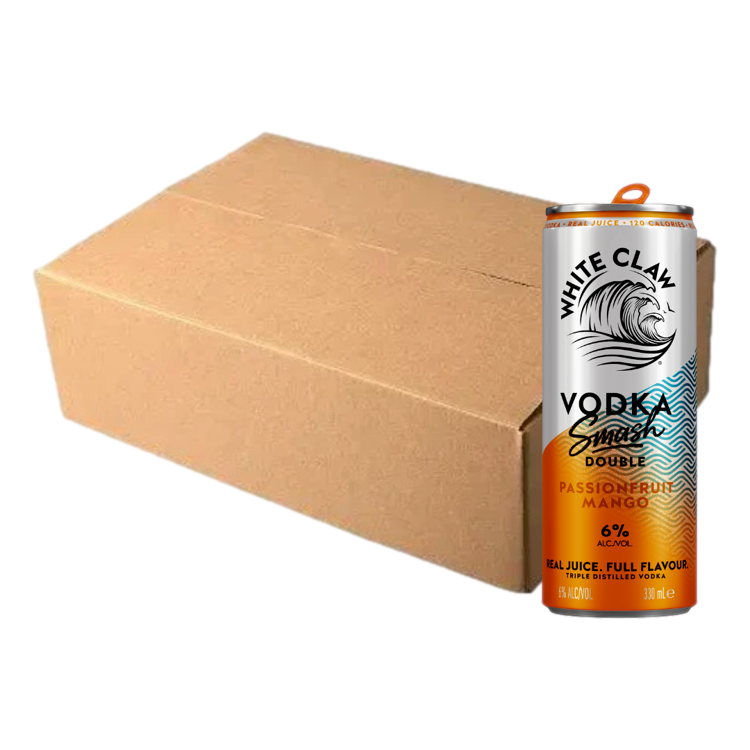 White Claw Smash Double Passionfruit Mango Vodka 6% 330ml Can Case of 24 - Camperdown Cellars
