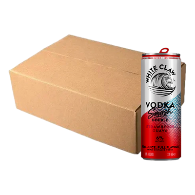 White Claw Smash Double Strawberry Guava Vodka 6% 330ml Can  Case of 24 - Camperdown Cellars