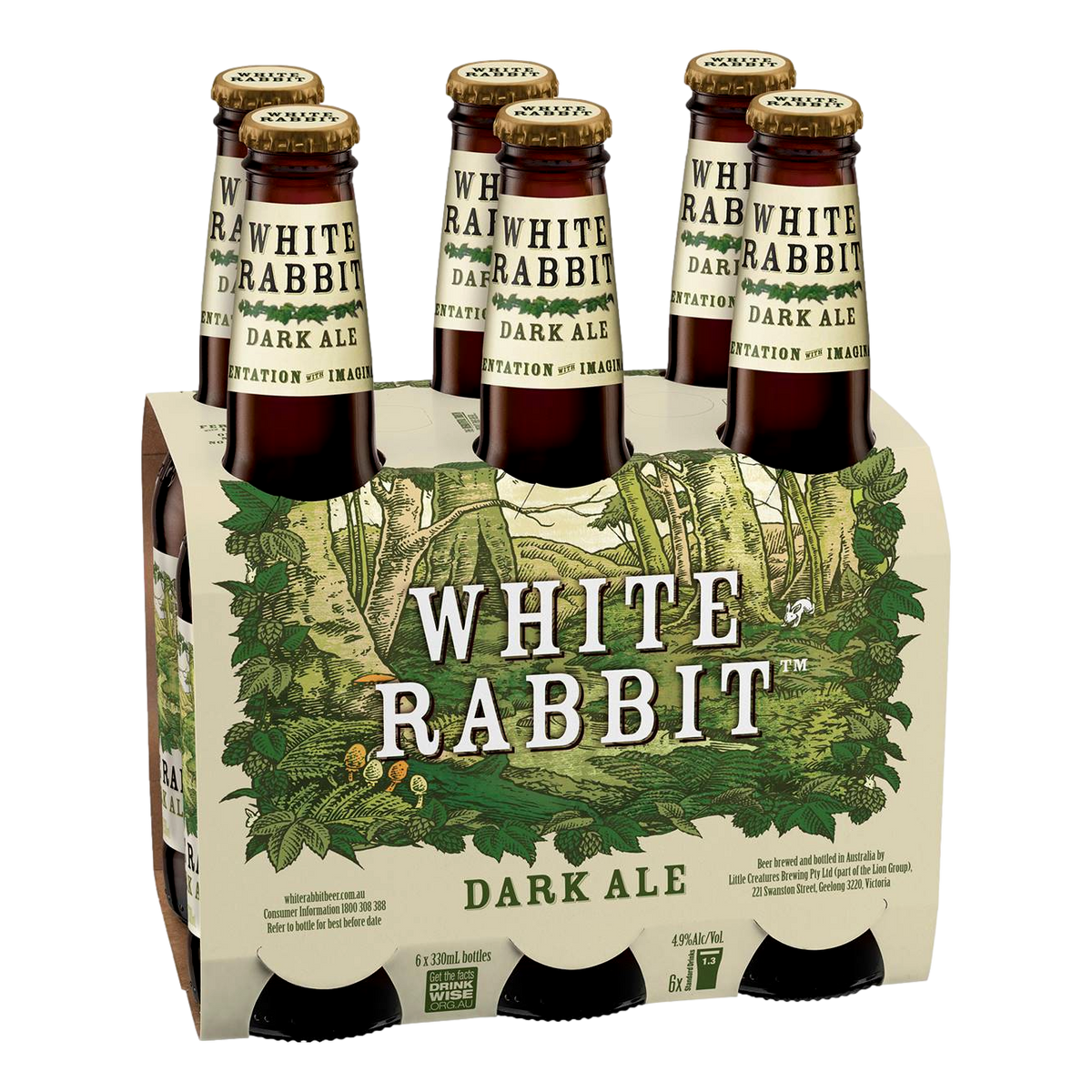 White Rabbit Dark Ale 330ml Bottle 6 Pack