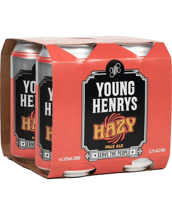 Young Henrys Hazy Pale Ale 375ml Can 4 Pack Camperdown Cellars