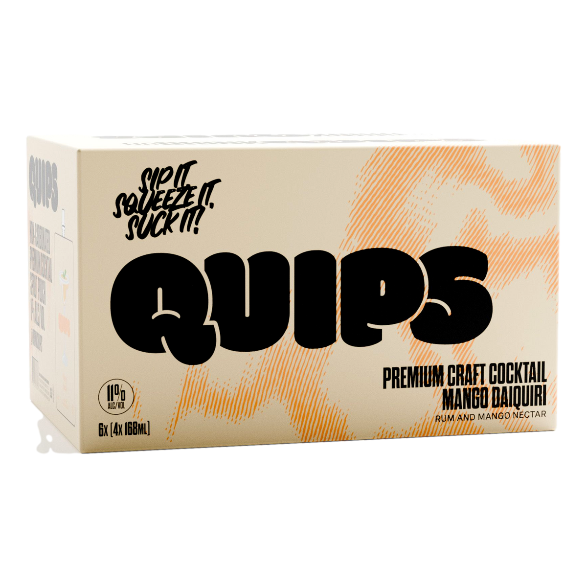 Quips Mango Daiquiri Cocktail Pouch 168ml  Case of 24