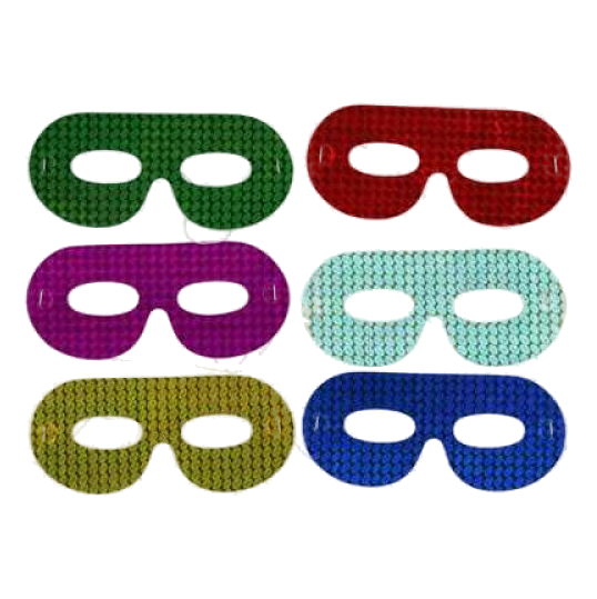 Alpen Party Eye Masks Laser Foil 6 Pack