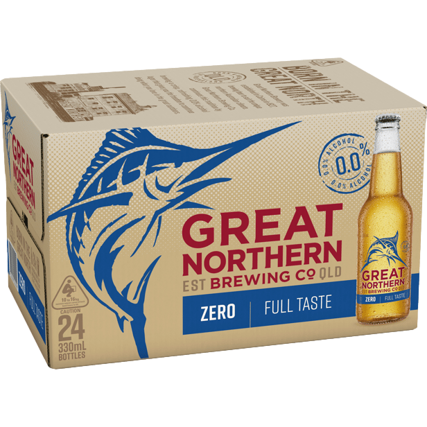 Great Northern Zero Non-Alcoholic Lager 330ml Bottle Case of 24