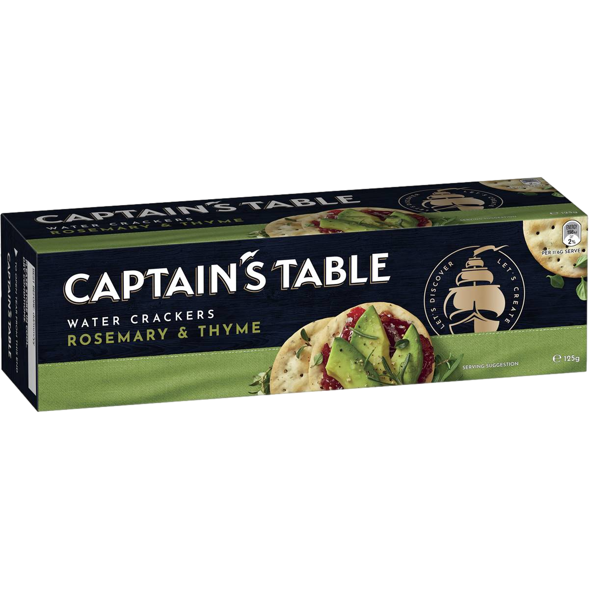Captain's Table Water Crackers Rosemary & Thyme 125g
