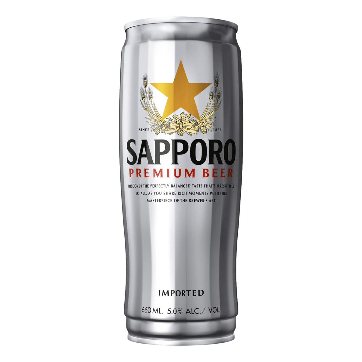 Sapporo Premium Lager 650ml Can 2 Pack