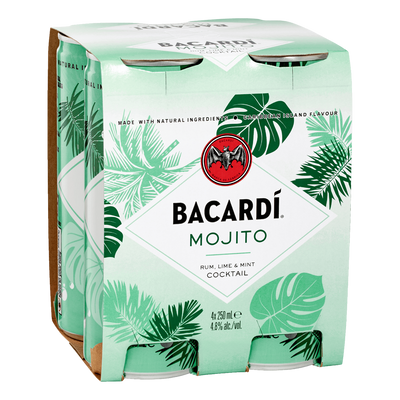 Bacardi Mojito 250ml Can 4 Pack