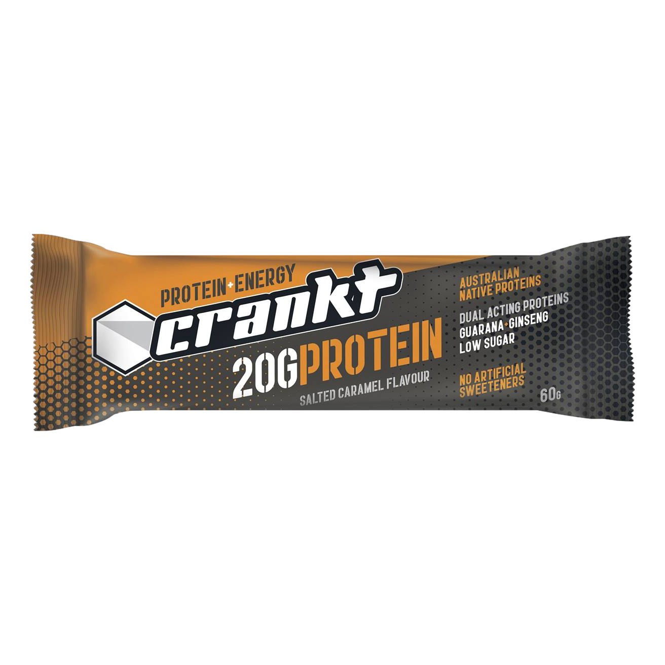 Crankt 20g Protein + Energy Salted Caramel Bar 60g