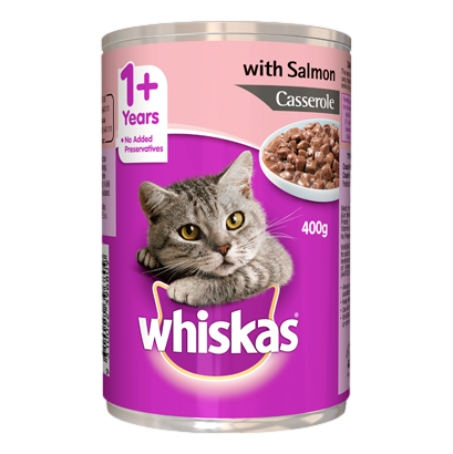 Whiskas Wet Cat Food with Salmon Casserole 400g