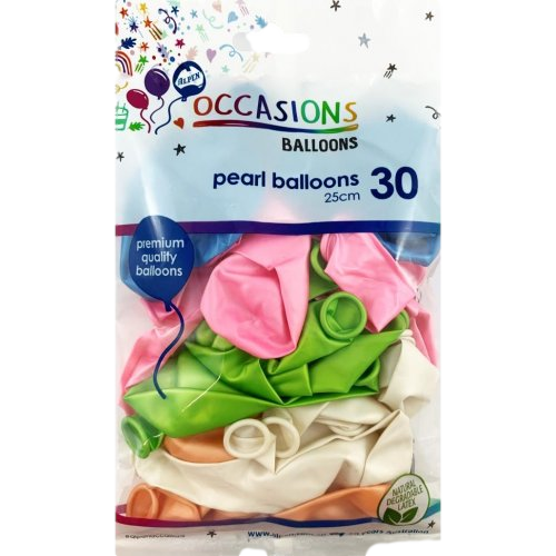 Alpen Balloon Pearl 25cm 30 Pack