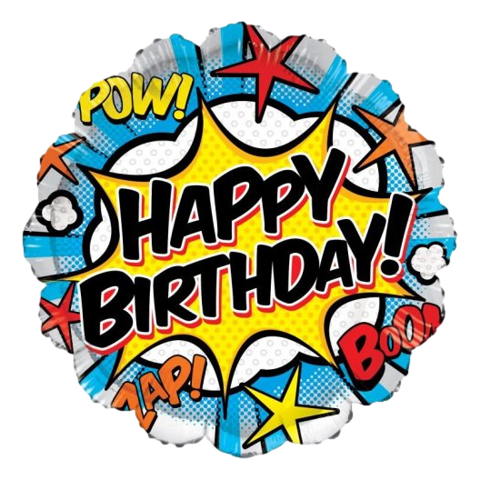 Alpen Balloon Explosion - Happy Birthday 45cm