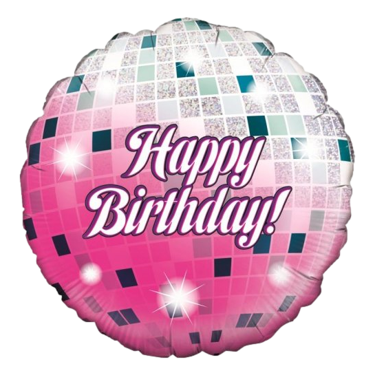 Alpen Balloon Glitterball - Happy Birthday 45cm