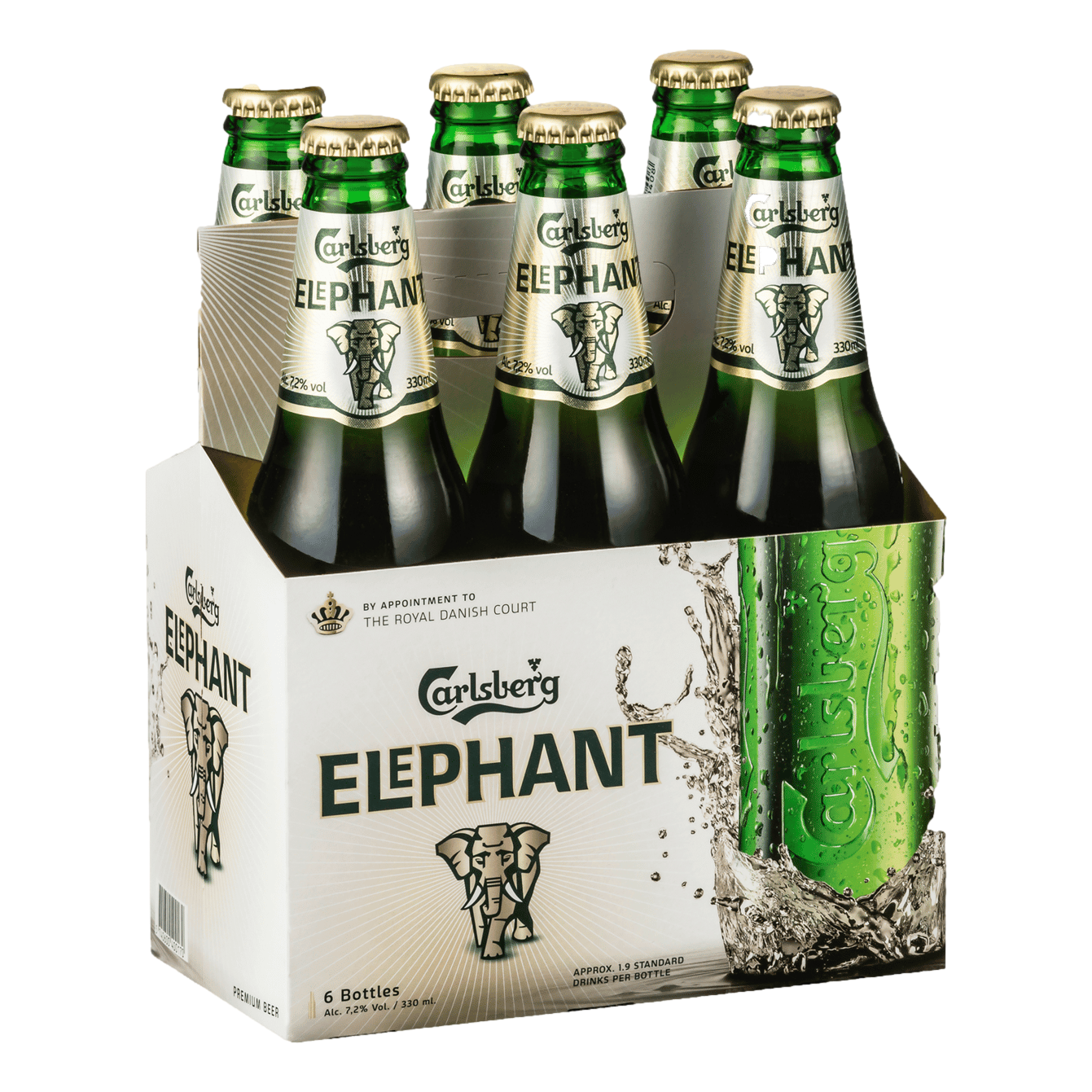 Carlsberg Elephant Strong Lager 7.2% 330ml Bottle 6 Pack