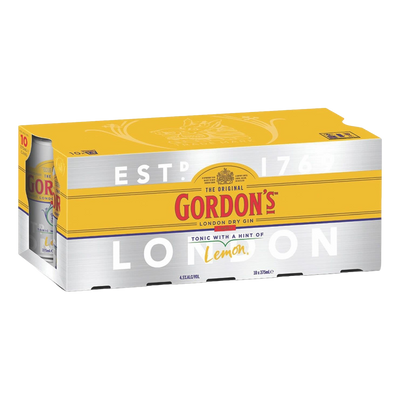 Gordon's Gin & Tonic 375ml Can 10 Pack