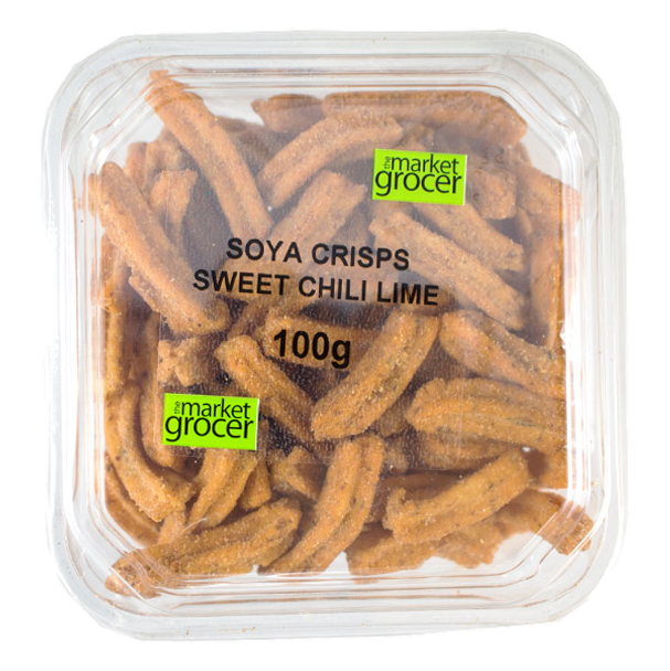 The Market Grocer Soya Crisps Sweet Chilli & Lime 100g