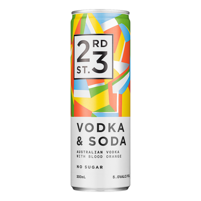 23rd Street Vodka & Blood Orange 300ml Can Case of 24