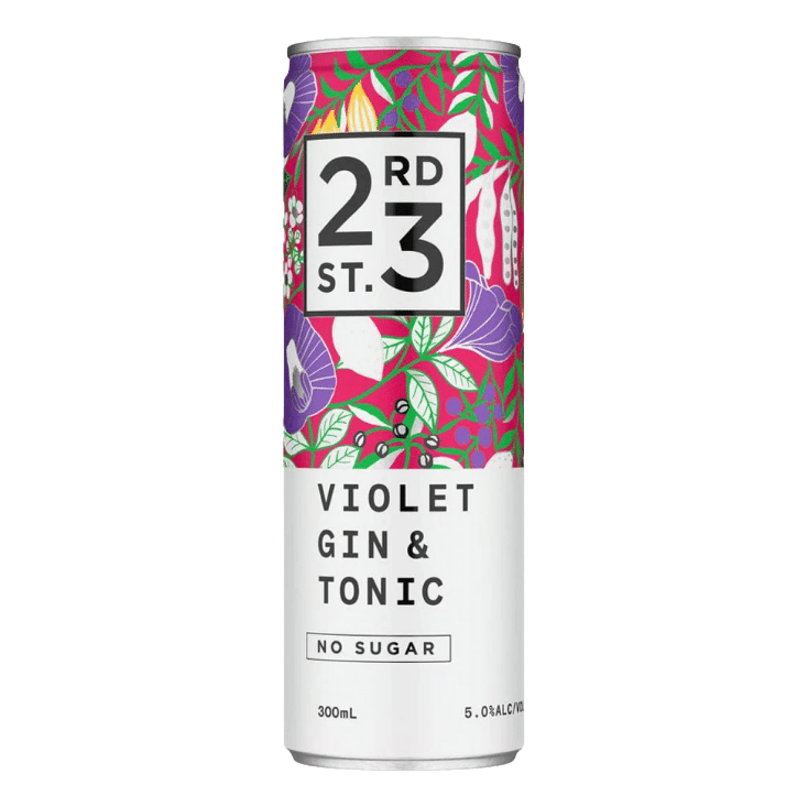 23rd Street Distillery Violet Gin & Tonic 300ml Can Case of 24