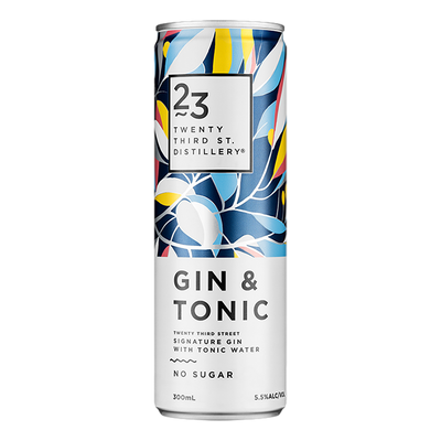 23rd Street Distillery Signature Gin & Tonic 300ml Can 4 Pack