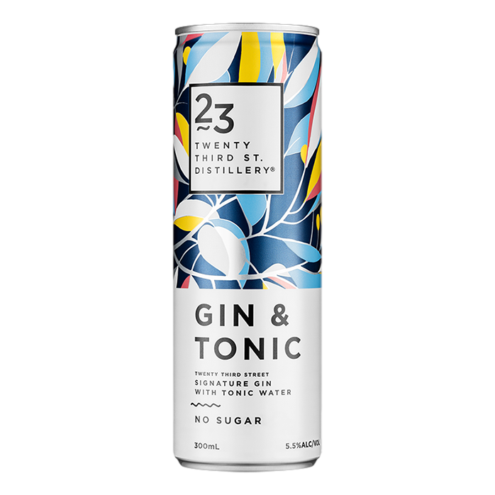 23rd Street Distillery Signature Gin & Tonic 300ml Can Single