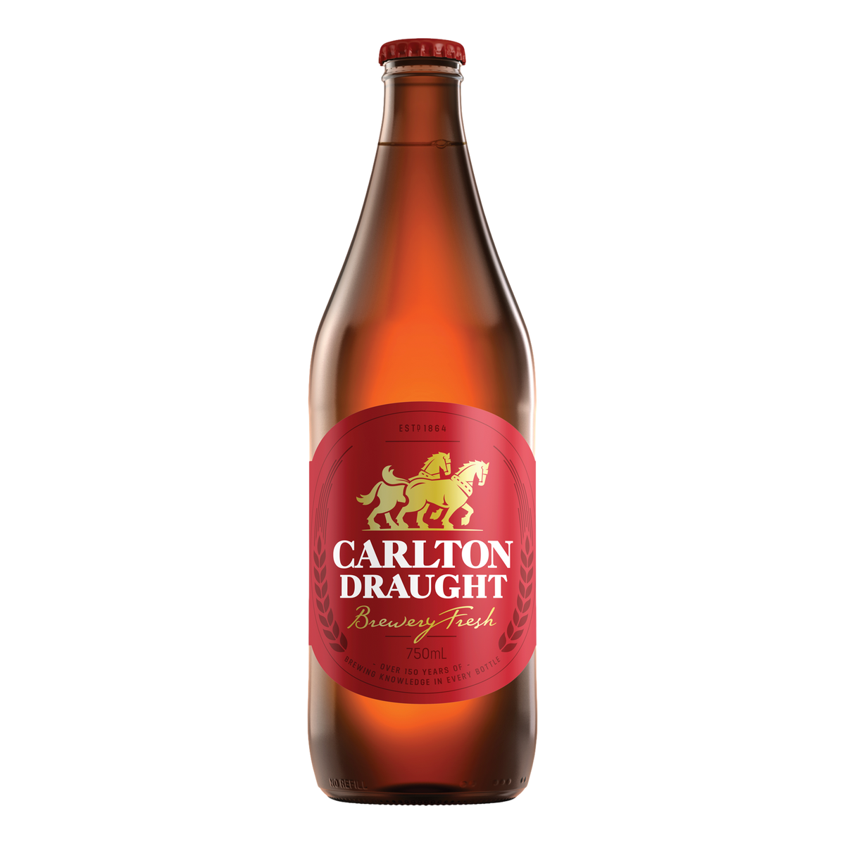 Carlton Draught Lager 750ml Bottle Case of 12