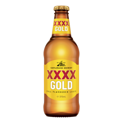 XXXX Gold Lager 375ml Bottle Case of 24