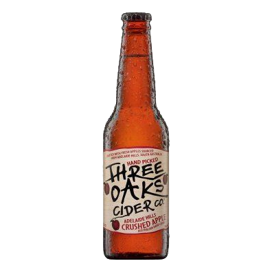 Three Oaks Crushed Apple Cider 5% 330ml Bottle Single