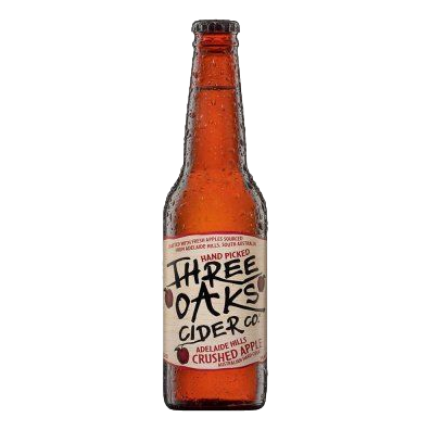 Three Oaks Crushed Apple Cider 5% 330ml Bottle 6 Pack