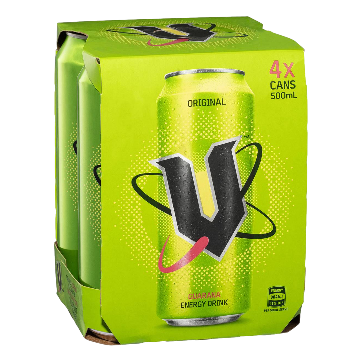 V Energy Drink Original 500ml Can 4 Pack