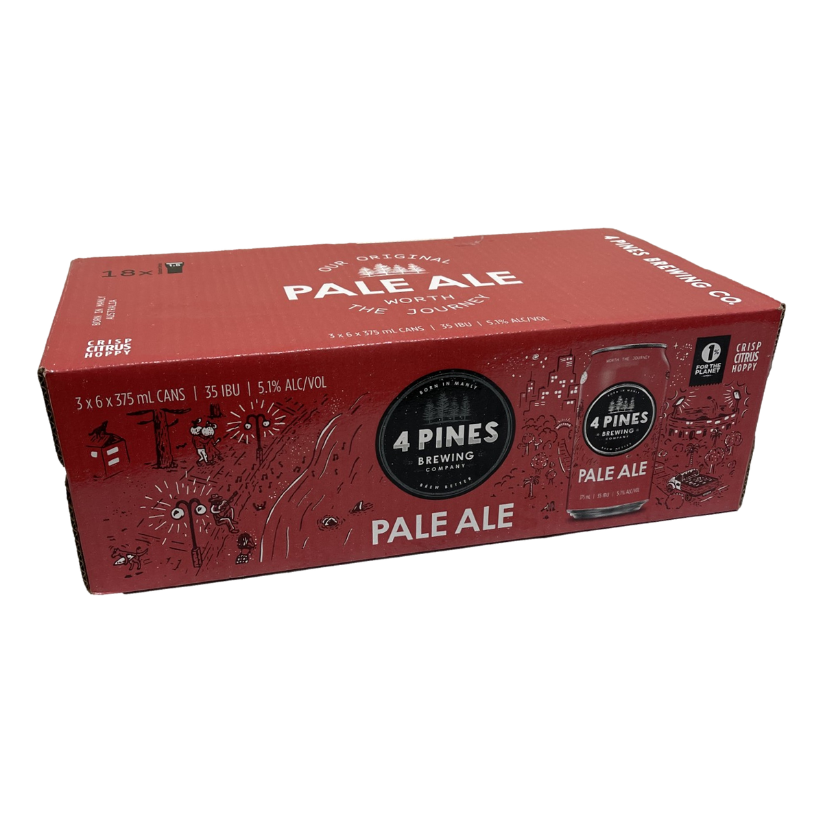 4 Pines Pale Ale 375ml Can Case of 18