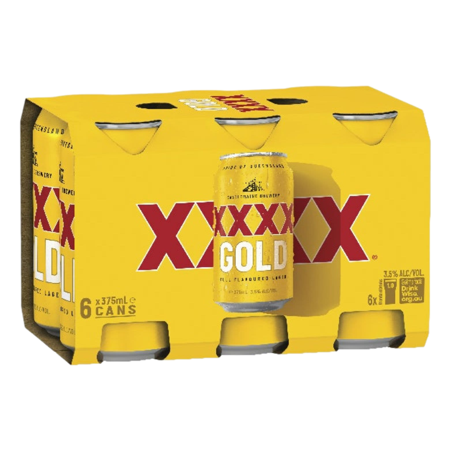 XXXX Gold Lager 3.5% 375ml Can 6 Pack