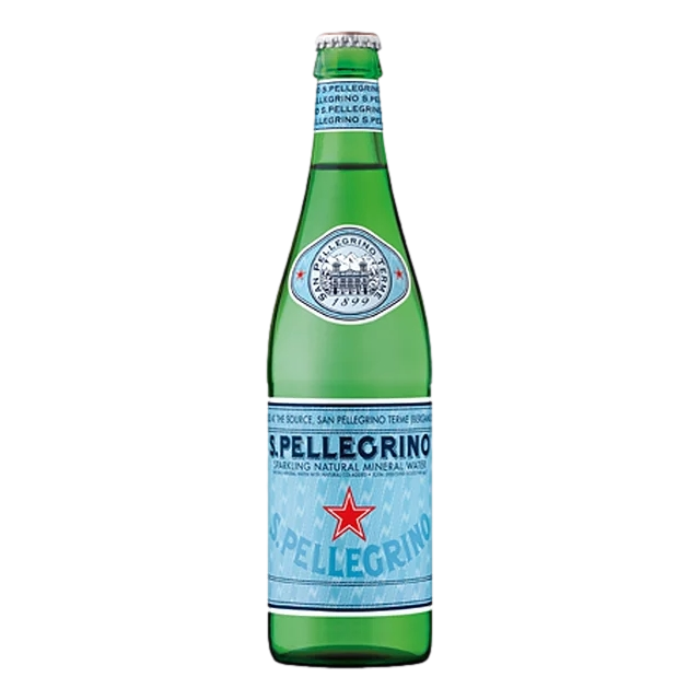 San Pellegrino Sparkling Mineral Water 500ml Glass Bottle Single