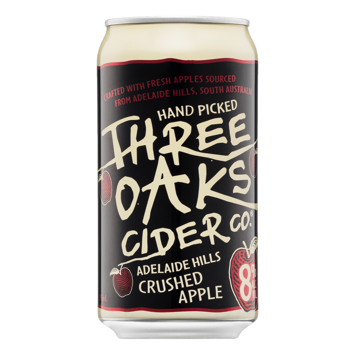 Three Oaks Apple Cider 8% 375ml Can 4 Pack