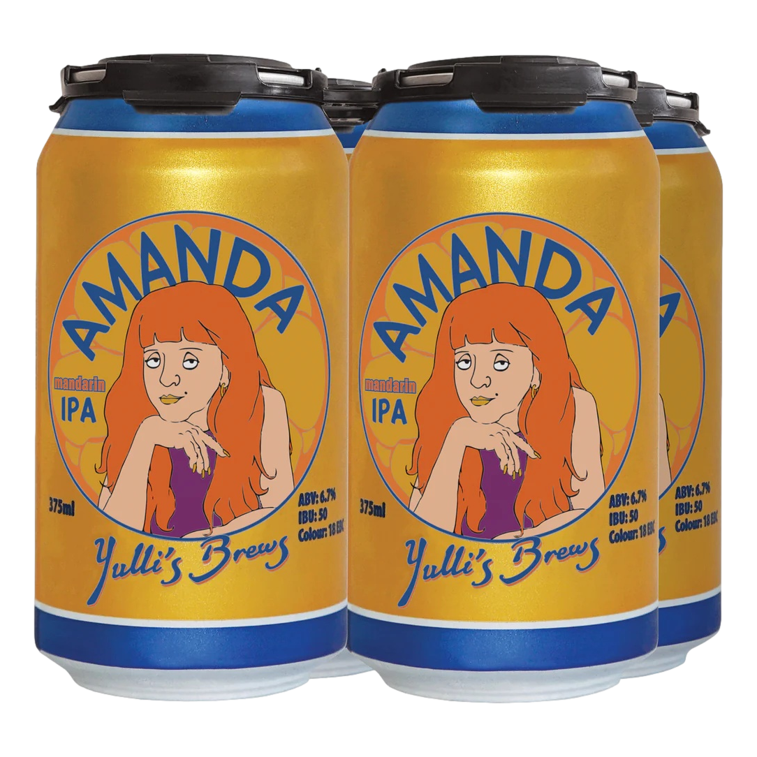 Yulli's Amanda Mandarin IPA 375ml Can 4 Pack