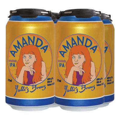 Yulli's Amanda Mandarin IPA 375ml Can 4 Pack